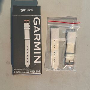 Garmin White Watch Band with Rose Gold Hardware